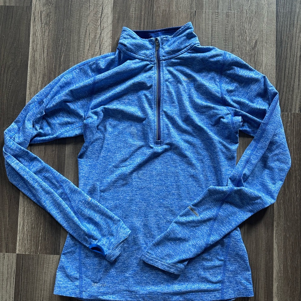 Nike Blue Dri-FIT Quarter-Zip Top